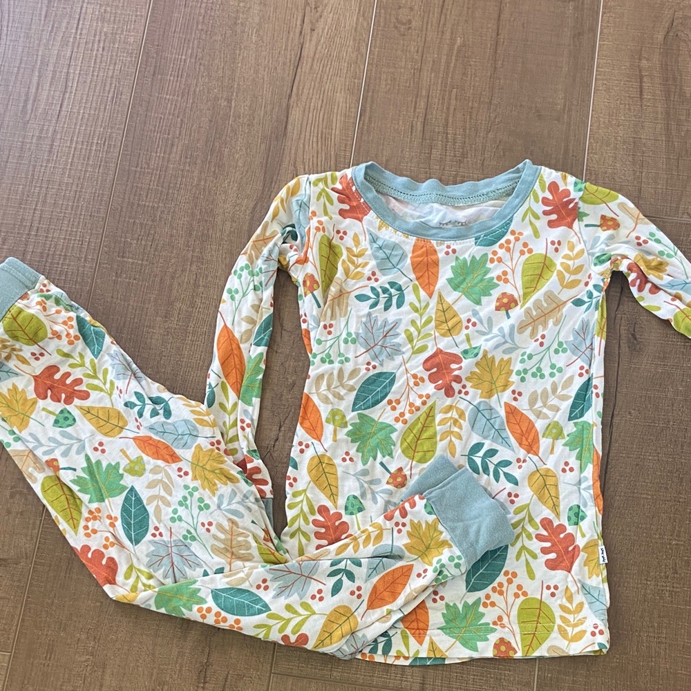 Little Sleepies Leafy Pattern Kids Bamboo Pajamas